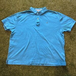 Tommy Hilfiger Men's Classic-Fit Ivy Polo - Teal Green / Blue Size Large